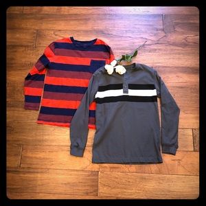 2 Boys Long Sleeve T-Shirts. Size L.